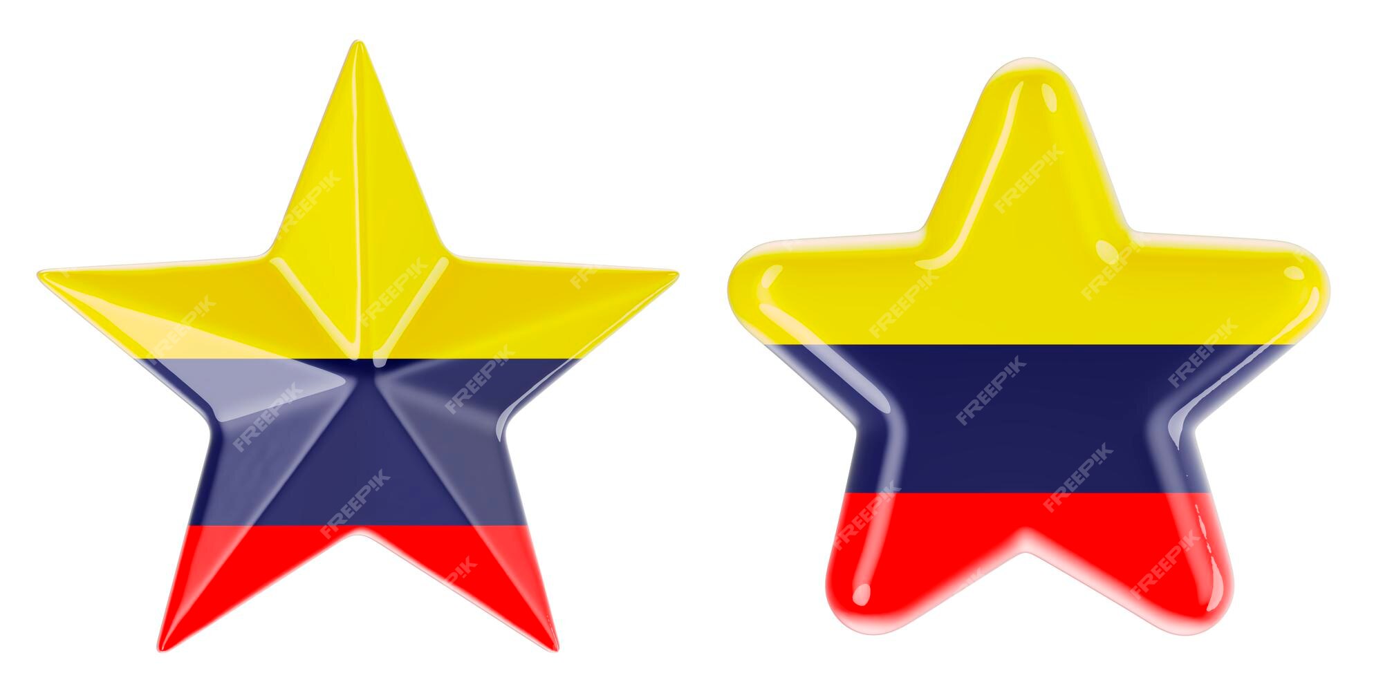 Premium Photo Stars with Colombian flag 3D rendering