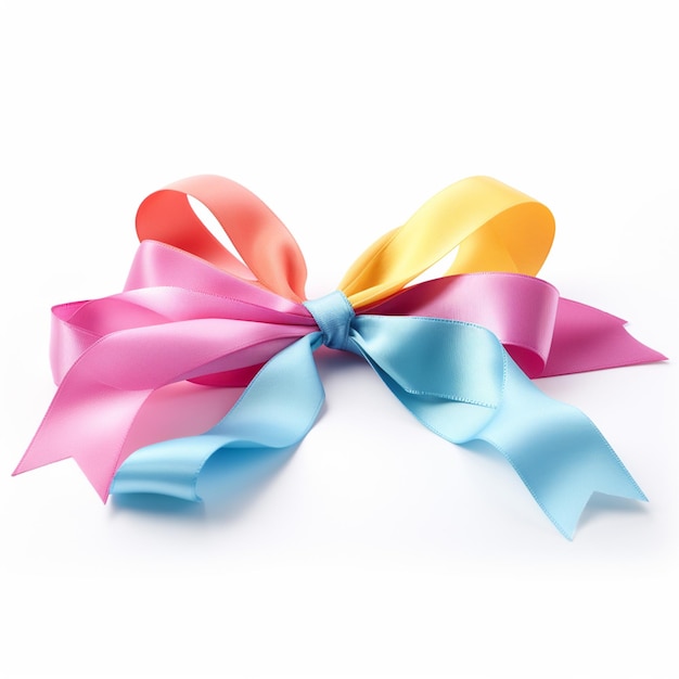 Photo starshaped ribbon on white background for breast cancer awareness