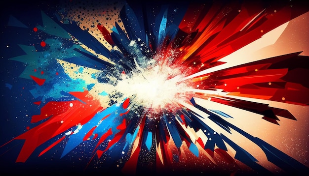 StarSpangled Explosion An abstract background Generative AI