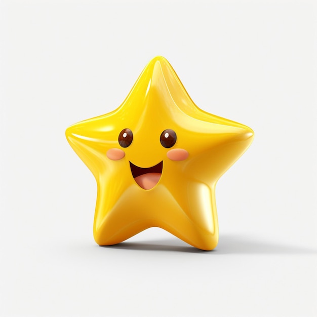 StarStruck emoji on white background high quality 4k hdr