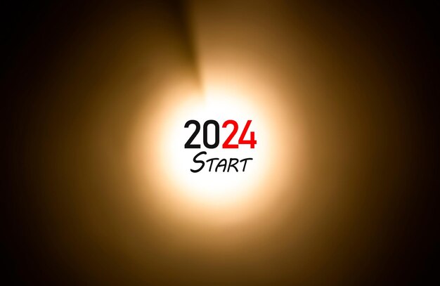 Start 2024 begin begin nieuw begin plan doel Abstract 2024 concept banner