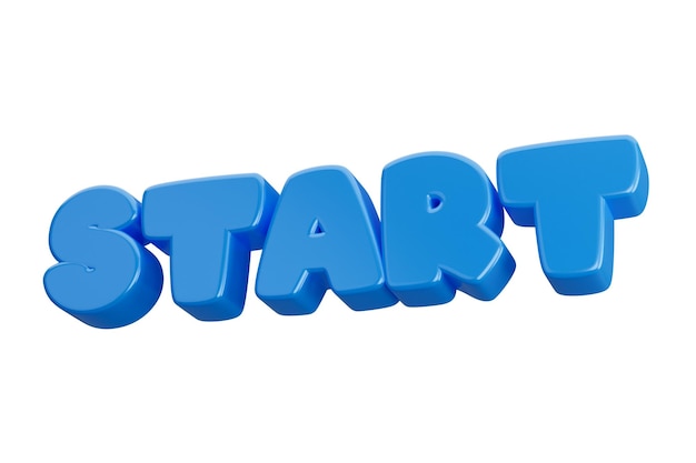 Start 3d word text