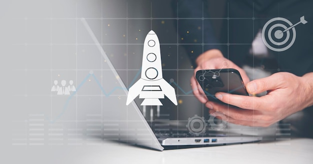 Start-up bedrijfsconcept Strategische planning en zakelijk succes