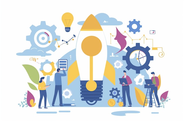 Start-up- en managementconcept
