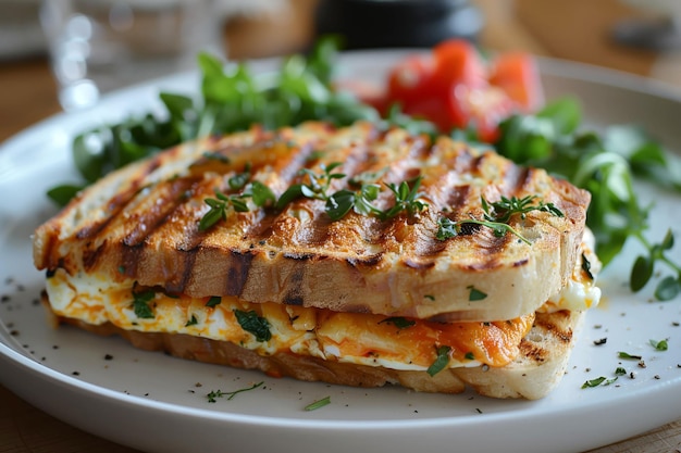 Start Your Day Right with This Egg and Tomato Panini Masterpiece Fast Food