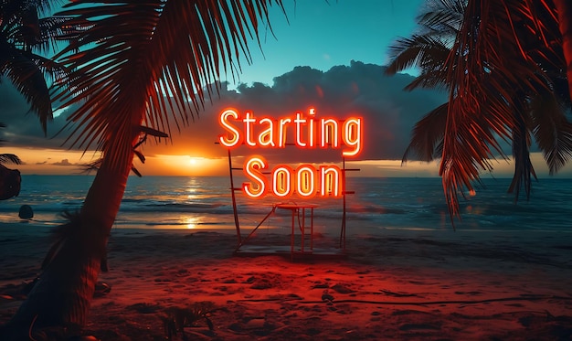 Starting Soon Text With a Countdown Timer Effect and a Moder Creative Decor Live Stream Background