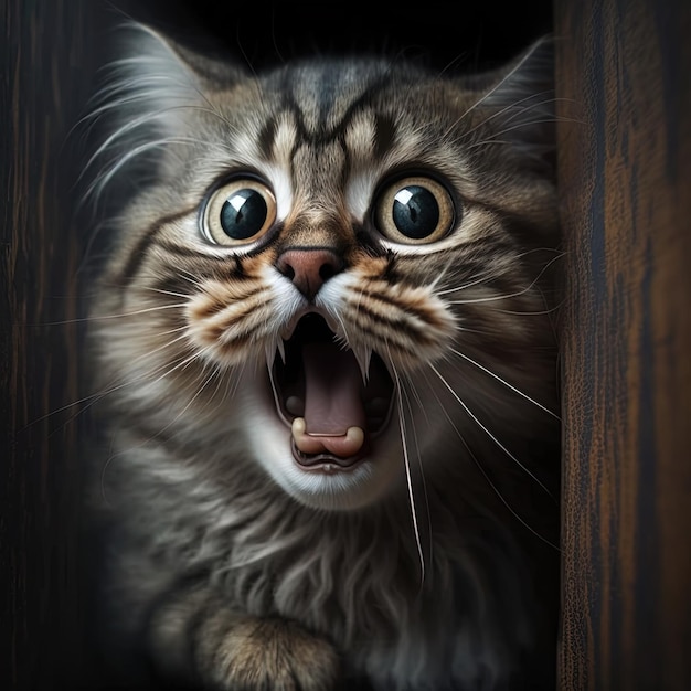 Startled Cat Expressive Moment