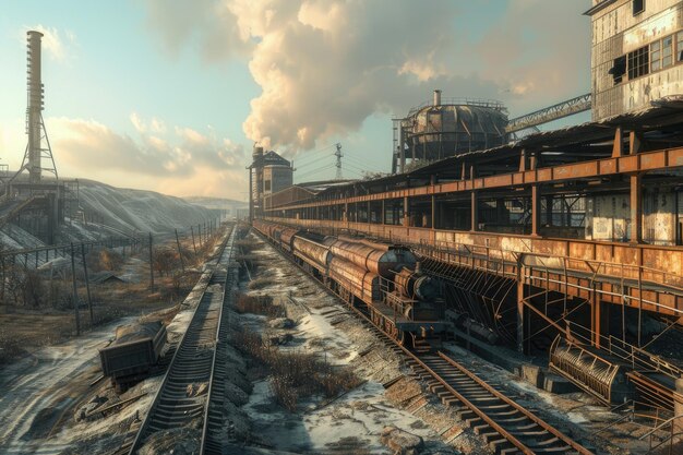 Photo state mining and metallurgical plant in ukraine during ussr