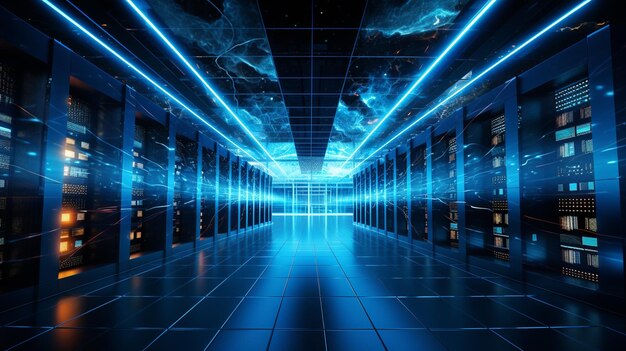 Photo a stateoftheart data center advanced wallpaper