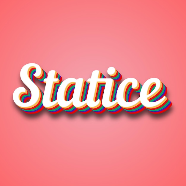 Photo statice text effect photo image cool