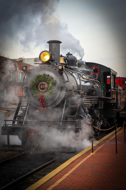 station industrial railroad vertical steam vehicle