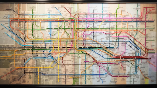 Foto mappa della stazione della metropolitana di new york