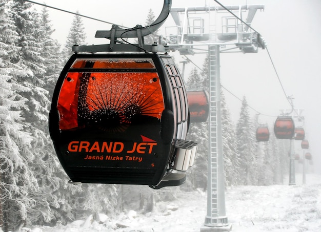 Station of ropeway in resort Jasna in Low Tatras mountains SLovakia