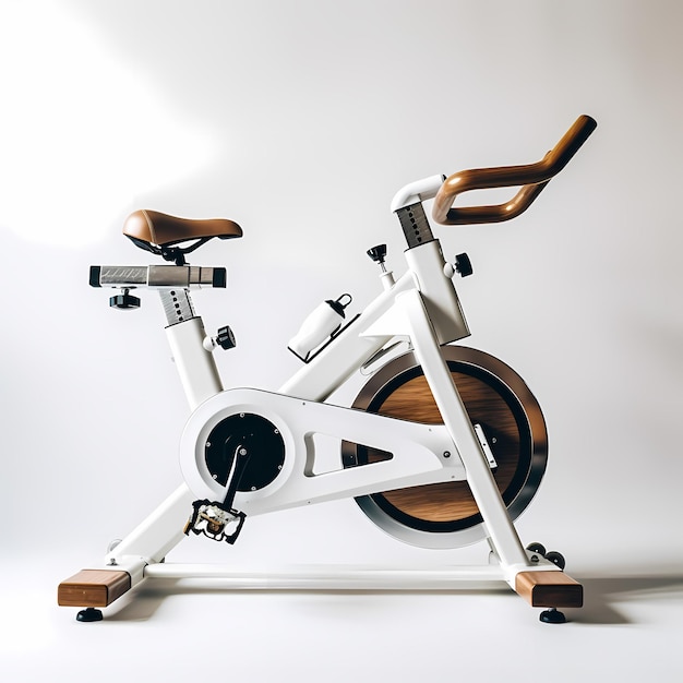 Photo stationary bike white background