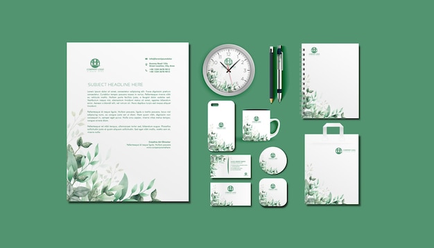 Photo stationary mockup design