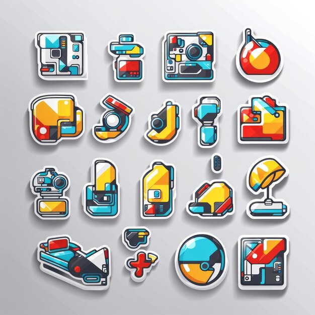 Stationary Set icon sticker