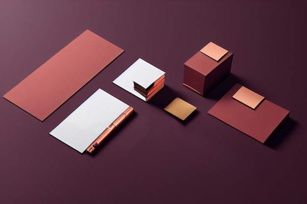 Stationary Set Mockup Background Image Template