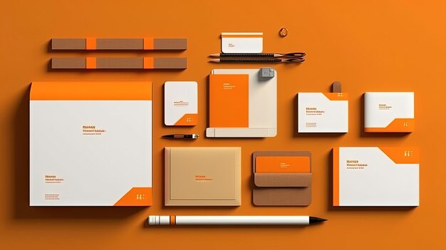 stationery brand identity mockup