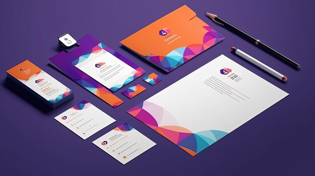 stationery brand identity mockup