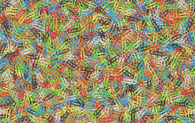 Stationery Colorful paperclip background