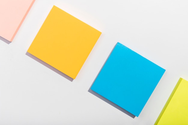 Photo stationery concept with sticky notes