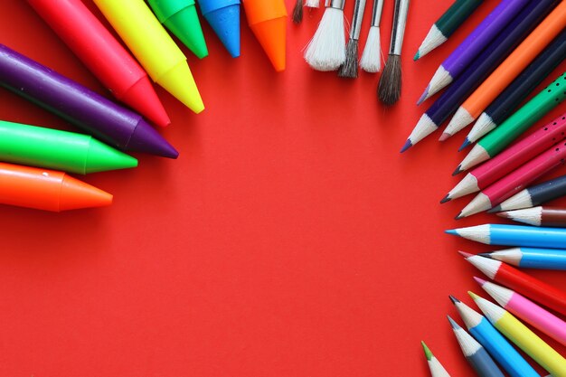 Stationery red background