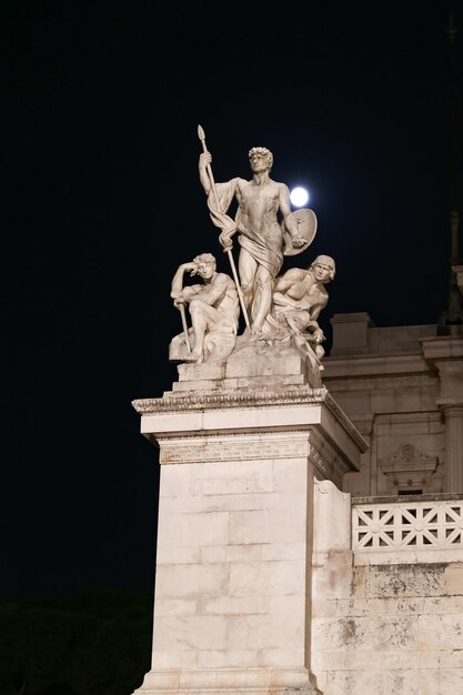 Statue in Altar of the Fatherland in Rome Italy