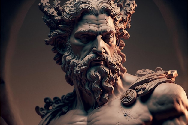 Statue of an ancient Greek god, generated ai