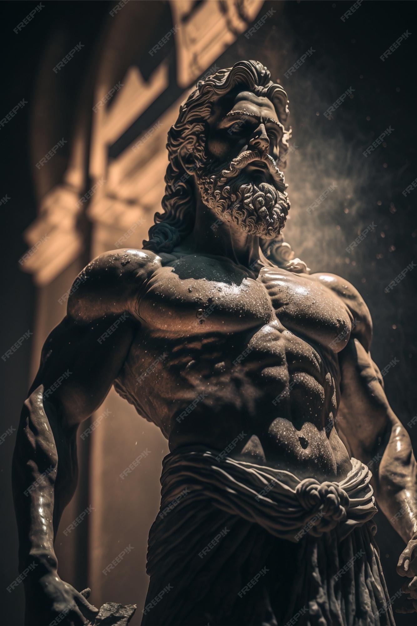 Premium Photo | Statue of an ancient greek god, generated ai