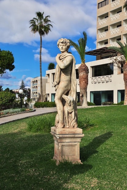 The statue on the beach Limassol Cyprus