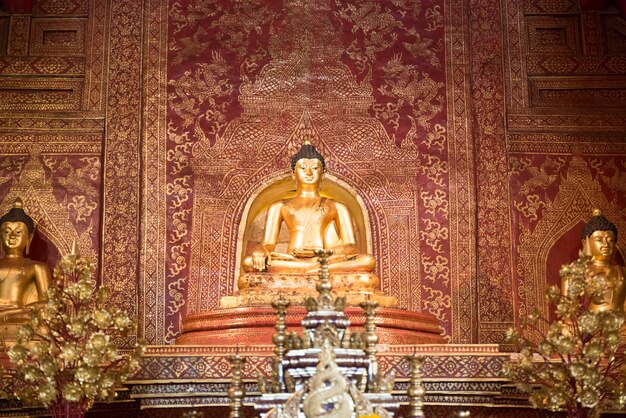 Statue of buddha in building