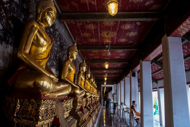 Statue of buddha in building