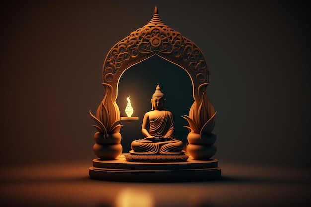 statue of buddha in lotus position