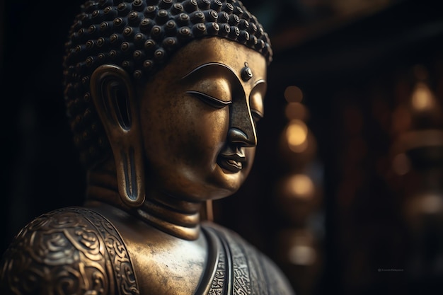 Statue of buddha in lotus position