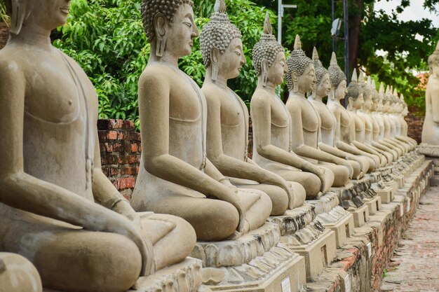 Photo statue of buddha in temple