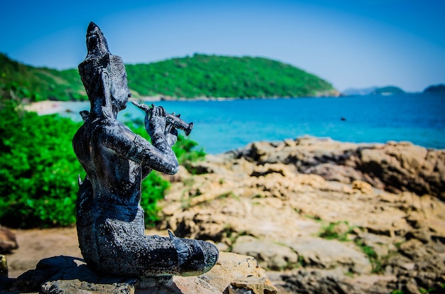 Statue by the sea in Thailand