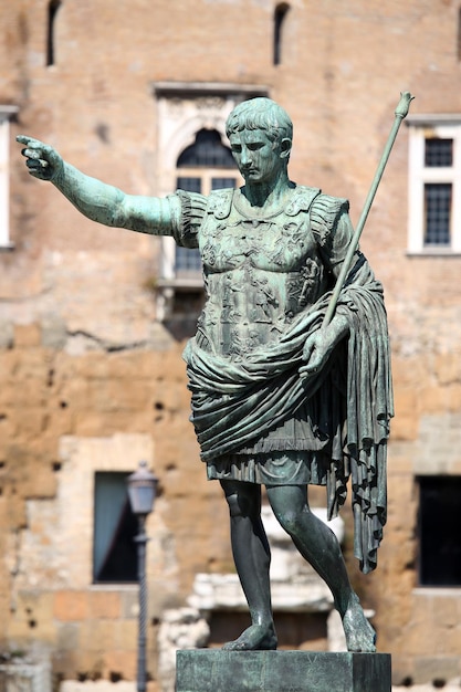 Statue CAESAR Augustus PATRIAE PATER Rome Italy