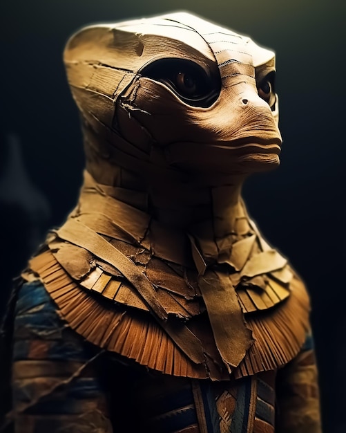 A statue of an egyptian mummy