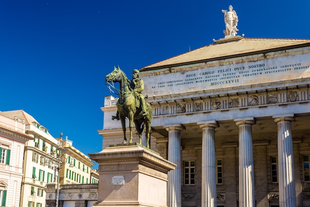 Statue of Garibaldi in Genoa Italy