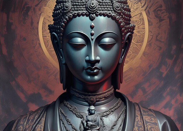 Photo statue of god buddha illustration created using artificial intelligence