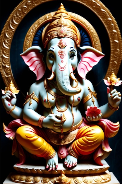 Statue of god Ganesha image illustration