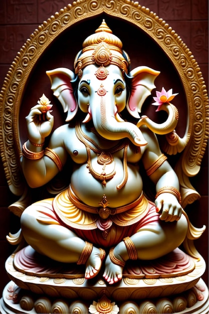 Statue of god Ganesha image illustration