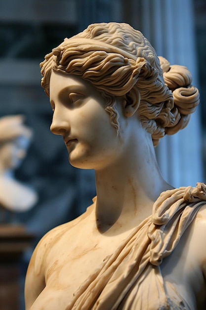 Statue of the Greek goddess Diana in the Vatican Museum Rome Italy