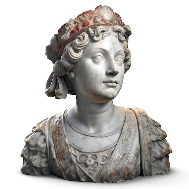 Статуя греческой богини Венеры на белом фоне