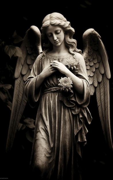 Statue of a guardian angel