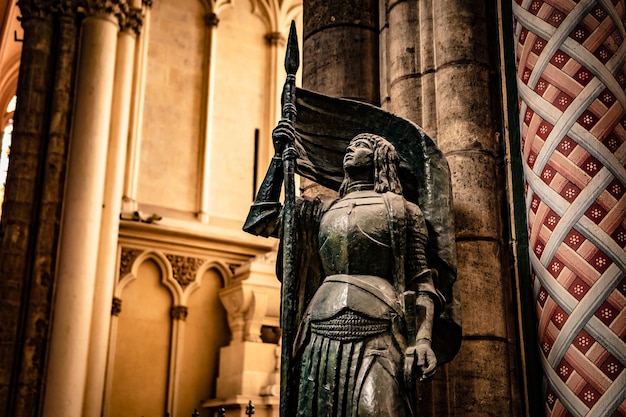 Statue of Jeanne d'Arc in Bordeaux Cathedral