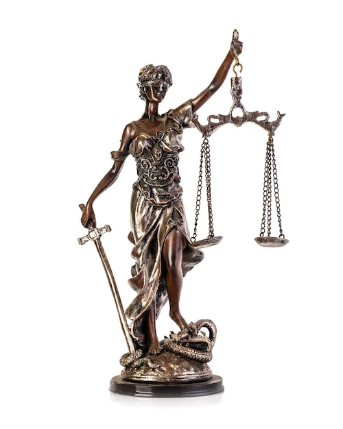 The Statue of Justice - lady justice or Iustitia / Justitia the Roman goddess of Justice