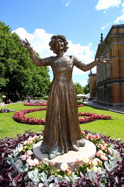 The statue on Karl Johans Street Oslo Norway