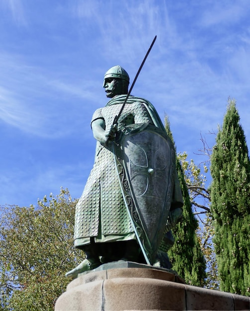 Statue of King Afonso Henriques founder of Portugal Guimaraes