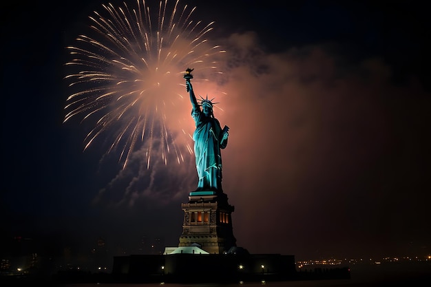 4th of july statue of liberty eagle